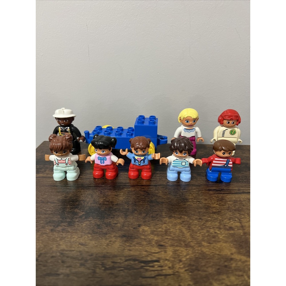 Lego Duplo Loose Mini Figures: Toddler Girls/Boy, Firefighter, Race Car Driver +